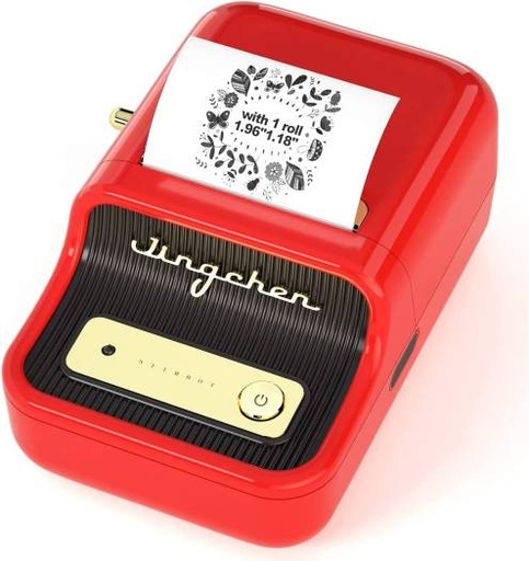 [B21-RD] Niimbot B21 Portable Thermal Label Printer, For Clothing / Address / Business, Compatible with iOS & Android, 50x30mm Size, Edit Exclusive Labels, 1 Pack, Widely Use, Red | B21-RD
