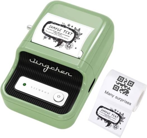 [B21-GR] Niimbot B21 Portable Thermal Label Printer, For Clothing / Address / Business, Compatible with iOS & Android, 50x30mm Size, Edit Exclusive Labels, 1 Pack, Widely Use, Green | B21-GR