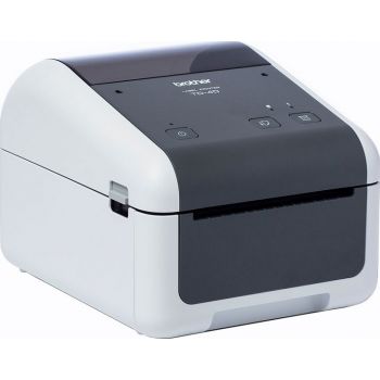 [TD-4410D] Brother Professional Label Printer, 203 Dpi Resolution, 203.2mm/sec Print Speed, Mirror Printing, USB Connectivity, White - Black | TD-4410D