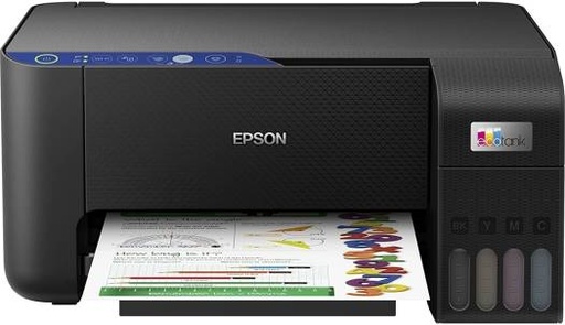 [C11CJ67419] Epson Ecotank L3251 Home Ink Tank Printer, A4 Color 3-in-1 Printer with Wi-Fi Direct, 5760 x 1440 DPI Resolution, 10 Pages/min Print Speed, USB/WiFi, 100 Sheets Paper Tray Capacity, Black | C11CJ67419