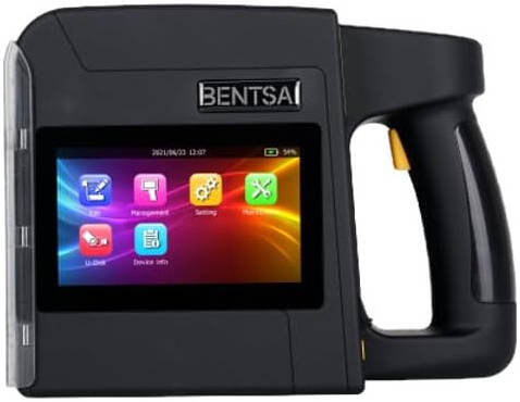 [B85] BENTSAI B85 Handheld Inkjet Printer with 92mm Max Print Height, 40 Lines, Touchscreen Industrial Coding Machine for Cartons, Wood, Metal, Glass & Fabric, Black | B85