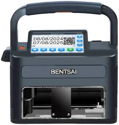 [B71X] BENTSAI B71X 1-Inch Handheld Inkjet Printer, Portable TIJ Stamp Printer for Barcodes, QR Codes, Dates, Logos & Batch Coding, Black | B71X