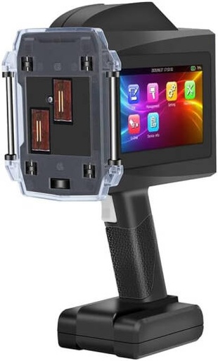 [B45] BENTSAI B45 Dual-Head 46mm Handheld Inkjet Printer, Auto Conveyor TIJ Coding Printer for QR Codes, Barcodes, Cartons, Pallets, Sacks & Industrial Packaging, Black | B45
