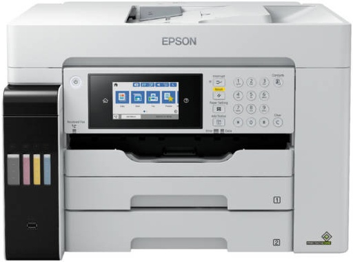 [C11CH71407BY] Epson EcoTank Pro L15180 All-in-One Printer, 25PPM Print Speed, 26IPM Scan Speed, Wi-Fi, Wi-Fi Direct, Ethernet Connectivity, 4 Colour, White | C11CH71407BY