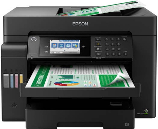 [C11CH72403DA] Epson EcoTank L15150 A3 Wi-Fi Duplex AIO Ink Tank Printer, 25 ipm Print Speed, 2400x1200 DPI Scan Resolution, 50 Pages ADF, 250 Sheets Tray Capacity, USB, ETH, WiFi/Wi-Fi Direct, Black | C11CH72403DA