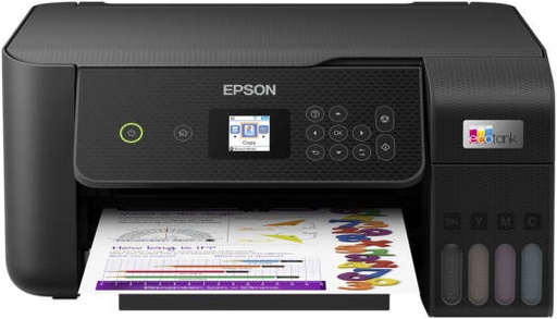 [C11CJ66414] EPSON EcoTank L3260 A4 Color 3-in-1 Printer with Wi-Fi Direct & LCD Screen, 1200 DPIx2400 DPI Resolution, 33ppm Print Speed, 200 DPI Scan Speed, 100 Sheets Paper Tray, Black | C11CJ66414