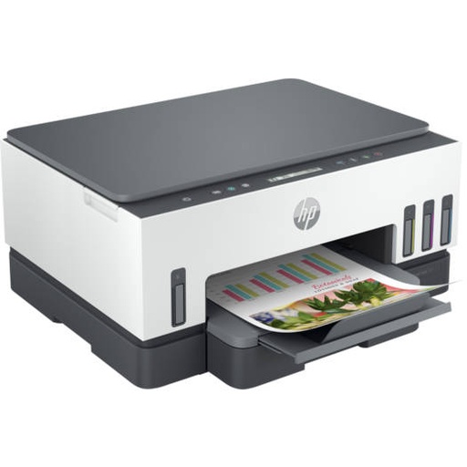 [6UU46A] HP Smart Tank 720 All-In-One Printer, Print / Copy / Scan, Wireless Functions, Up To 15ppm Print Speed, 1200 DPI, 250 Sheets Input Capacity, Wifi & Bluetooth Connectivity, White - Gray | 6UU46A