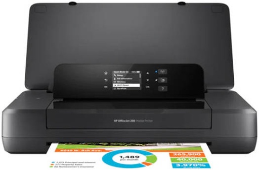 [N4K99C] HP OfficeJet 202 Color Portable Mobile Printer, Easy Business Printing, Up to 9 ppm Print Speed, Up to 1200 x 1200 dpi, Up to 50 Paper Input, 1 USB 2.0; Wi-Fi, Black | N4K99C