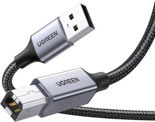 [80803] UGREEN US369 USB Type A To USB Type B 2.0 Cable Connector For Scanner, 2 Meter, Printer And Fax Machine Wired Cable Connection To PC, Laptop, Desktop Computers | 80803
