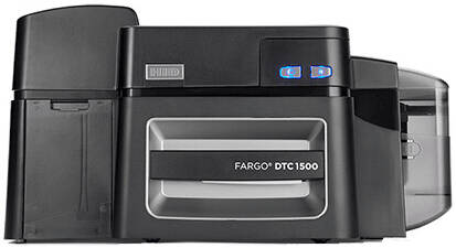 [DTC1500] HID FARGO DTC1500 ID Card Printer & Encoder, 300 DPI REsolution, 6sec Per Card/225 Cards Per Hour (YMCKO) Print Speed, Dye-Sublimation/Resin Thermal Transfer Print Method, Black | DTC1500