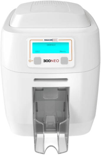 [magicard-300neo-duo-dualside-card-printer-dual-side-id-card-printer-with-usb-ethernet-ymcko-ribbon-100-cards-high-speed-pvc-printing-security-holokote-office-business-badge-maker] Magicard 300NEO DUO Dualside Card Printer, Dual Side ID Card Printer with USB & Ethernet, YMCKO Ribbon + 100 Cards, High Speed PVC Printing, Security HoloKote, Office & Business Badge Maker