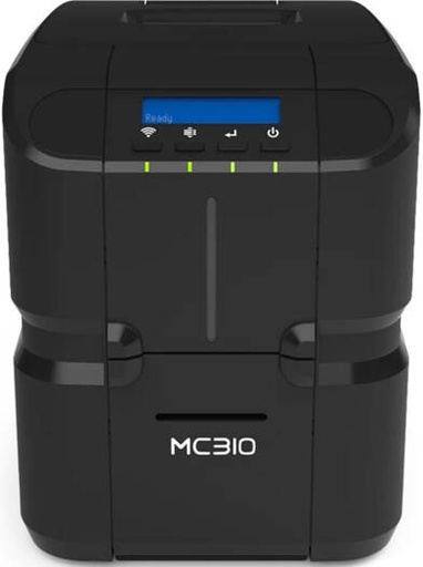 [MC310] Matica MC310 Dual Sided ID Card & Badge Printer, Dye Sublimation / Thermal Transfer, 300 DPI, LCD Display, Edge-to-Edge Dual-Sided Printing, Swipe & Smart Chip Encoding, Black | MC310