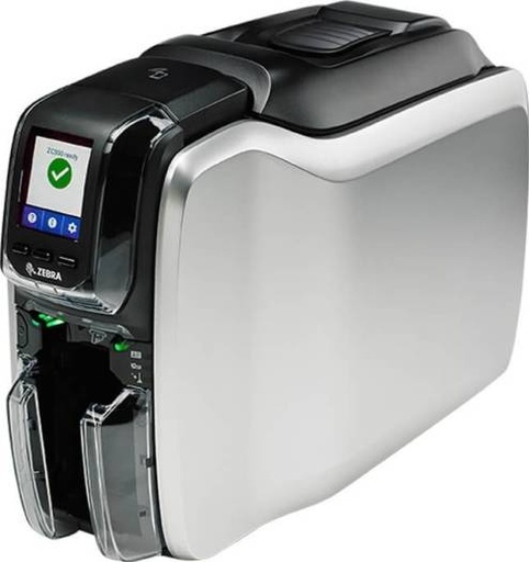 [ZC32-000C000EM00] Zebra ZC300 Dual Side ID Card Printer, UK/EU Cords, 300 dpi Print Speed, USB 2.0 & Ethernet 10/100 Connectivity, Color LCD, Ribbon, 1500 Images, Silver | ZC32-000C000EM00