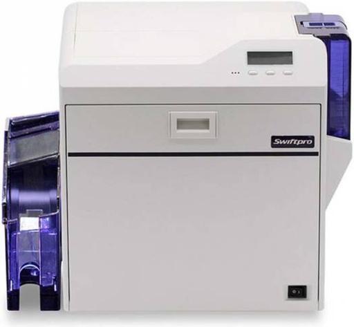 [7710006149] Swiftpro K30D Dual Sided Retransfer Printer, With Bend Remedy, 300 DPI Print Resolution, 65 Cards Per Hour, Output Hopper 100 Cards, Smart Card Encoding, White | 7710006149