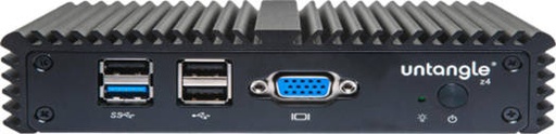 [Z4] Untangle Z4 Firewall Appliance, 10-50 Users, Celeron Quad Core CPU, 4GB RAM, 32GB mSATA SSD Storage, 950 Mbps Throughput, 4 USB Ports, Black | Z4