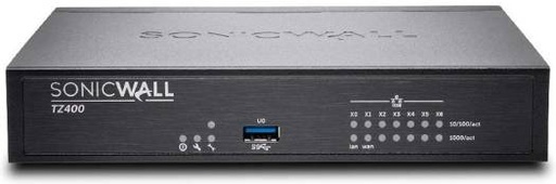 [01-SSC-0213] Dell Security SonicWALL Firewall TZ400 Appliance, 7x 1 GbE Copper Interfaces, Advanced IPSec, SSL VPN, Black | 01-SSC-0213