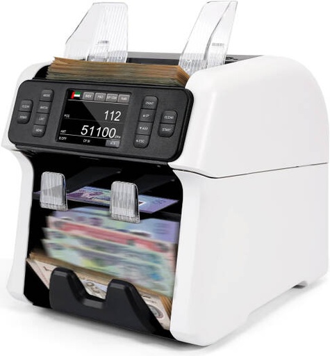 [VS75] Ribao VS75 Banknote Sorter Machine | High-Speed Currency Sorting & Counting Machine for Cash Handling, White | VS75