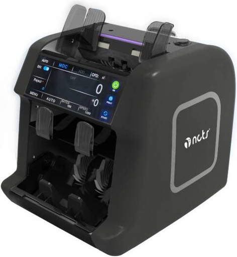 [NCTS-VC033C] NCTS Money Counter Machine VC033C, Multi-Currency Value Counter with 2CIS Touch Screen, UV/MG/IR Detection, 13 Wheels, Batch Function, Currency Identification for USD, EURO, GBP, Black | NCTS-VC033C