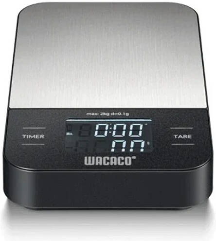 [WC-EXAGRAM-SCALE] WACACO Exagram Compact Coffee Scale, Weighing, Timer & Tare Function, Precise Measurement, 0.1g Accuracy, Wide Weighing Range, Up to 2kg, Unit Conversion g/oz/ml | WC-EXAGRAM-SCALE