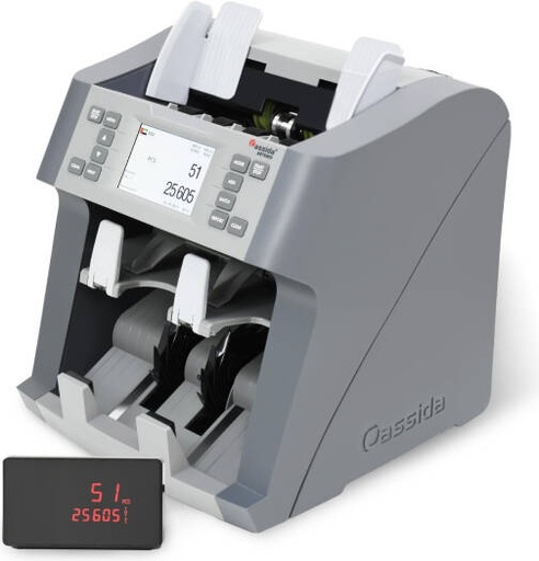 [ARTEMIS] Cassida Artemis, Touchscreen LCD Display, 2 Pocket Mixed Value Counter & Sorter With Counterfeit Detection, Up to 12 Currencies, Automatic Currency Recognition, Gray | ARTEMIS
