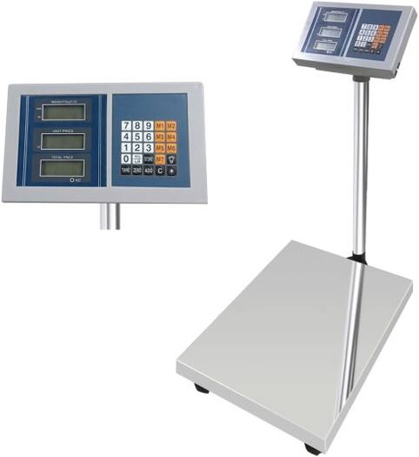 [LHTL2305004] Gluckluz Digital Weighing Scale Electronic Platform Scale Postal Shipping Scale Large Industrial Floor Scale with 300kg Capacity & Backlit LCD Display & Tare Function | LHTL2305004