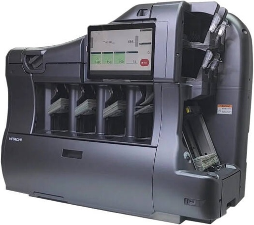 [MS-4200] Hitachi MS-4200 4+2 Fitness Sorter, 1,200 Notes Hopper Capacity, 500 Notes with 4 Stackers Capacity, 1,200 Banknotes/Min Counting Speed, Full Line UV Sensor, Black | MS-4200