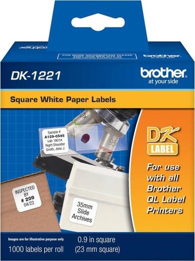 [brother-dk1221-square-paper-labels-1000-labels-white] Brother Dk1221 Square Paper Labels, 1000 Labels , White