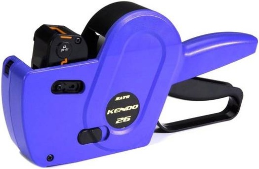 [B0081QAJAQ] Sato Kendo Single Line Price & Labelling Gun, Large Font Size, 5mm in Height, Wide Open Path, One-Touch, Easy-Load Ink Roller, Single Line 6 Band Print, Purple | B0081QAJAQ