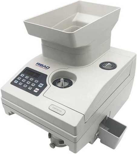 [HCS-3300] Ribao HCS-3300 High Speed Coin Counter and Sorter, Standard Extended Hopper, 12000 Coins Hopper Capacity, 2300 Coins/Min Counting Speed, 3 Counting Modes, Memory Backup Function, White | HCS-3300