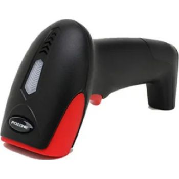[BS210 1D] Pozone BS210 1D Hand Held Scanner, 32 Bit CPU, Fast Speed, Plug & Play, 1.2 Meters Anti Shock, Support All Common OS, IP54, Rotation 360 Scanning Angle, Black/Red | BS210 1D
