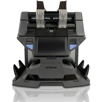 [IH-210] Hitachi IH-210 2+1 Pocket Dual CIS Sensor Counting Machine, 32 Currencies, 1,300 NPM Counting Speed, 1000 Notes Hopper Capacity, 134W Power Consumption, Black | IH-210