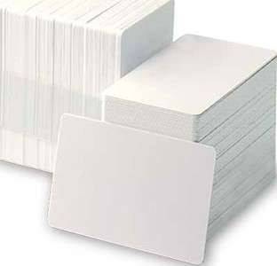 [104523-111] Zebra PVC, White Cards, 500 cards - 30 mil, 0,76mm - without magnetic stripe | 104523-111