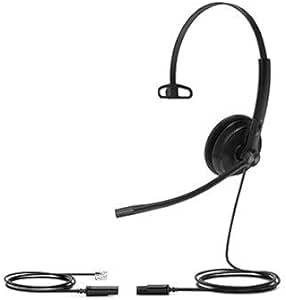[YHS34 Lite Mono] Yealink YHS34-LITE-MONO Wideband Headset for Yealink IP Phones, Wired Headset with QD to RJ Port | YHS34 Lite Mono