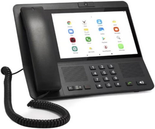 [ZT9600] FIPKA DLNA Smart LTE 4G Fixed Wireless Landline Android Video Phone, 8-Inch IPS Touchscreen, Dual SIM, Built-In Camera & Video, 4000mAh Battery, Android 8.1 OS, Black | ZT9600