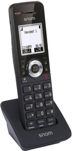 [M10] Snom M10 SC DECT Handset, Backlit Keypad, Belt Clip, OTA Updates, DECT, GAP Compatible, Headset Connectable, Long Standby Time, Black | M10
