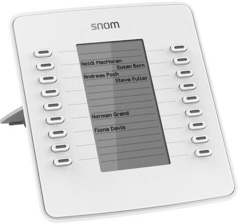 [D7] Snom D7 Expansion Module, 18 Freely Programmable, Coloured LED Buttons, Plug & Play, Expandable with Up to Two Additional Modules, White | D7