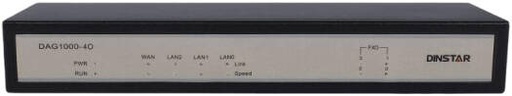 [DAG1000-4O] Dinstar DAG1000-4O VoIP Gateway, 4/8 FXO Ports, SIP & IMS Support, IPv4 and IPv6, TLS/SRTP Security, Main/Secondary SIP Server Failover, Flexible Routing And Dial Plan, Gray | DAG1000-4O
