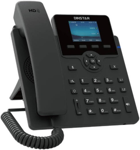 [C62UP] Dinstar C62UP IP Phone, HD SIP Desk Phone, 2.4″ Color TFT LCD Display, PoE Support, Dual Gigabit LAN, Programmable Function Keys, HD Audio, Bluetooth Ready & Easy Setup, Black | C62UP