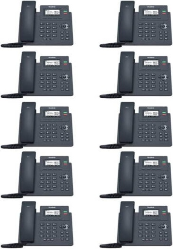 [SIP-T31G] Yealink SIP-T31G Entry Level HD Gigabit IP Corded Phone with Extra Large Graphical Pixel Backlit LCD Display (132 x 64), 10-Pack, Black | SIP-T31G