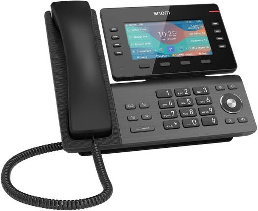 [D862] Snom D862 VOIP Desk Phone, 5" IPS Colour Display, USB 2.0 Connection, 8 Programmable Function Keys, Optimised Noise Reduction, Black | D862