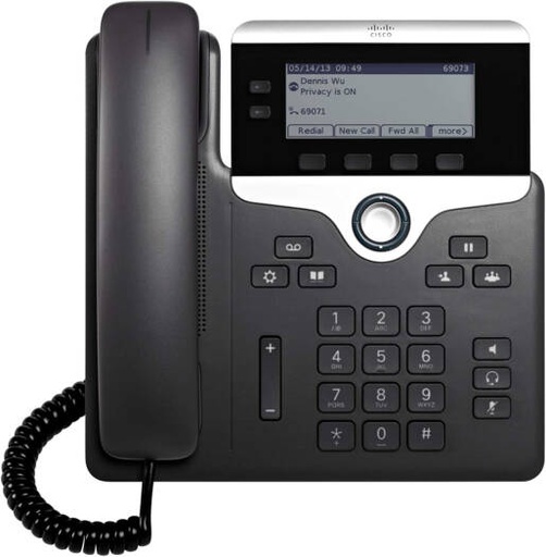 [CP-7821-K9] Cisco 7821 IP Phone, 3.5" Screen, 1 PoE Class, Full Duplex Speakerphone, Wideband Audio, 4 Soft Keys, 2 Programmable Line Keys, 10/100 Ethernet Switch, Gray | CP-7821-K9
