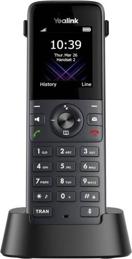 [W73H] Yealink W73H Cordless Extension Handset, 1.8" Color Screen With Intuitive UI, Full-Duplex Speakerphone, Notification Light, Hard Keypad with Backlight, Hearing Aid Compatibility, Black | W73H