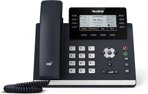 [SIP-T43U] Yealink IP Telefon SIP-T43U PoE Business, 12 VoIP Accounts. 3.7-Inch Graphical Display. Dual USB 2.0, Dual-Port Gigabit Ethernet, 802.3af PoE, Black | SIP-T43U