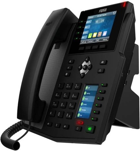 [fanvil-x5u-high-end-voip-phone-35-inch-color-display-24-inch-side-color-display-for-dss-keys-16-sip-lines-dual-port-gigabit-ethernet-power-adapter-not-included] Fanvil X5U High-End VoIP Phone, 3.5-Inch Color Display, 2.4-Inch Side Color Display for DSS Keys. 16 SIP Lines, Dual-Port Gigabit Ethernet, Power Adapter Not Included