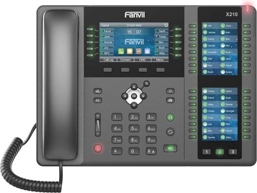[fanvil-x210-enterprise-voip-phone-43-inch-color-display-two-35-inch-side-color-displays-for-dss-keys-20-sip-lines-dual-port-gigabit-ethernet-power-adapter-not-included] Fanvil X210 Enterprise VoIP Phone, 4.3-Inch Color Display, Two 3.5-Inch Side Color Displays for DSS Keys. 20 SIP Lines, Dual-port Gigabit Ethernet, Power Adapter Not Included