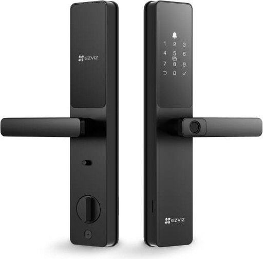 [CS-Y2000] Ezviz Smart Lock Y2000, 7-in-1 Smart Door Lock, Built-in Wifi Fingerprint Access, Weather-Resistant, Child Safety Lock for Apartment, Villa, Office, Black | CS-Y2000