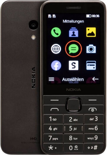 [Nokia 235 BK] Nokia 235 Dual Sim Mobile Phone, 2.8" QVGA Resolution, 64MB RAM, 128MB Storage, Unisoc T107 Processor, 2 MP with LED Flash, S30+ OS, Up to 9.8 Hours Talk Time, Black | Nokia 235 BK