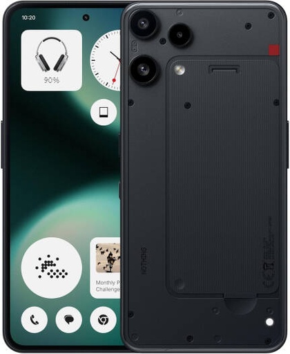 [3aLite] Nothing Phone (3a) Lite Mobile Phone, 6.77" 120Hz AMOLED Display, MediaTek Dimensity 7300 Pro 5G, 8GB RAM, 128GB ROM, Mali-G615 MC2 GPU, 5000mAh Battery, Black | 3aLite