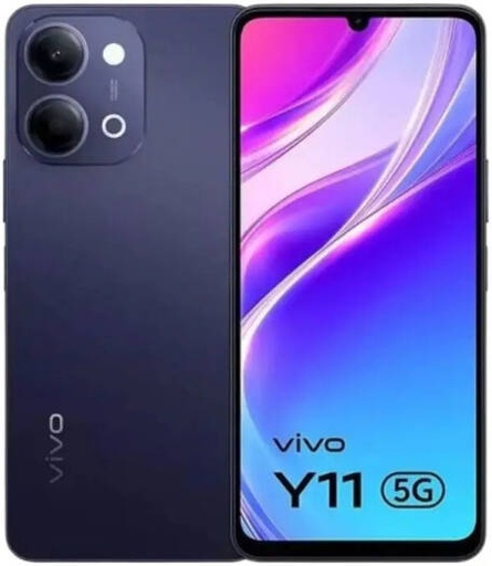 [Y11BK] Vivo Y11 5G Smartphone, 6.74" 120Hz Sunlight Display, 4GB/64GB, 6500mAh BlueVolt Battery, 5G Connectivity, MediaTek Dimensity 6300 Chipset, AI Camera, Extended RAM, IP65 Durable, Black | Y11BK