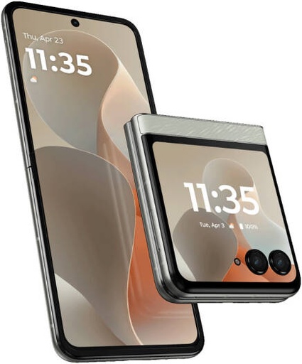 [RAZR60] Motorola Razr 60 5G Mobile Phone, 6.9" FHD+ pOLED Foldable AMOLED Display, Mediatek Dimensity 7400X 4nm Chipset, 8GB RAM, 256GB ROM, Mali-G615 MC2 GPU, 4500mAh Battery, Lightest Sky | RAZR60